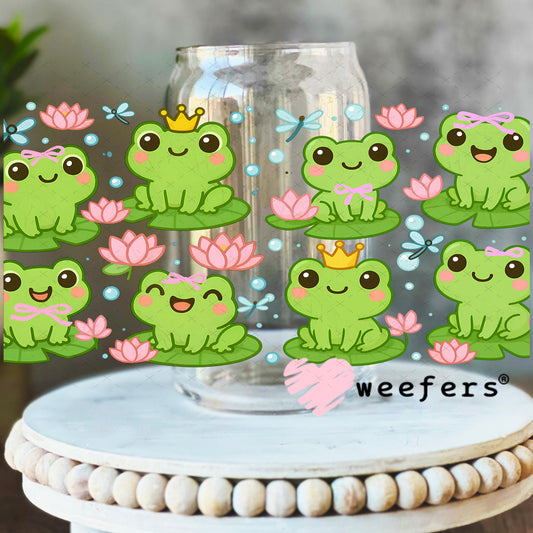 UV DTF Cup Wrap – Prince Charming Frogs 16oz Libbey Glass Original Size Weefers
