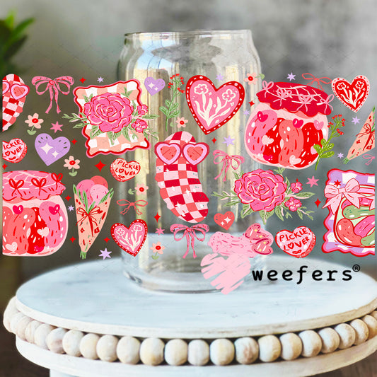 UV DTF Cup Wrap – Valentine's Day Bougie Pickle 16oz Libbey Glass Original Size Weefers