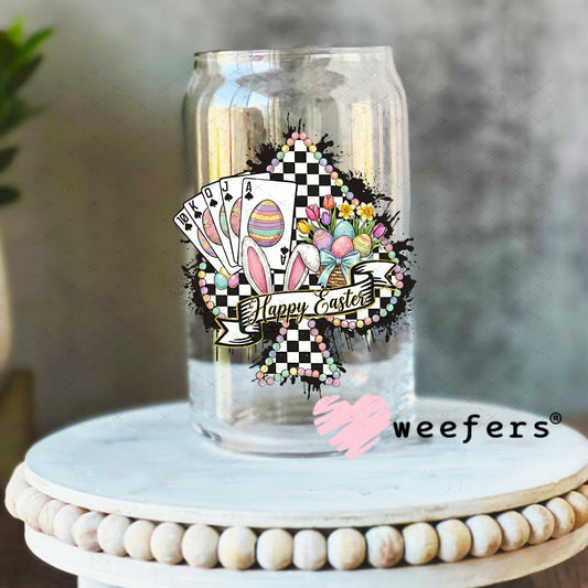UV DTF Decal - Happy Easter Western 16oz Libbey Glass Original Size Weefers