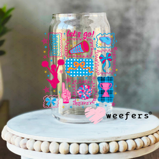 UV DTF Decal - Cheer Mom 16oz Libbey Glass Original Size Weefers