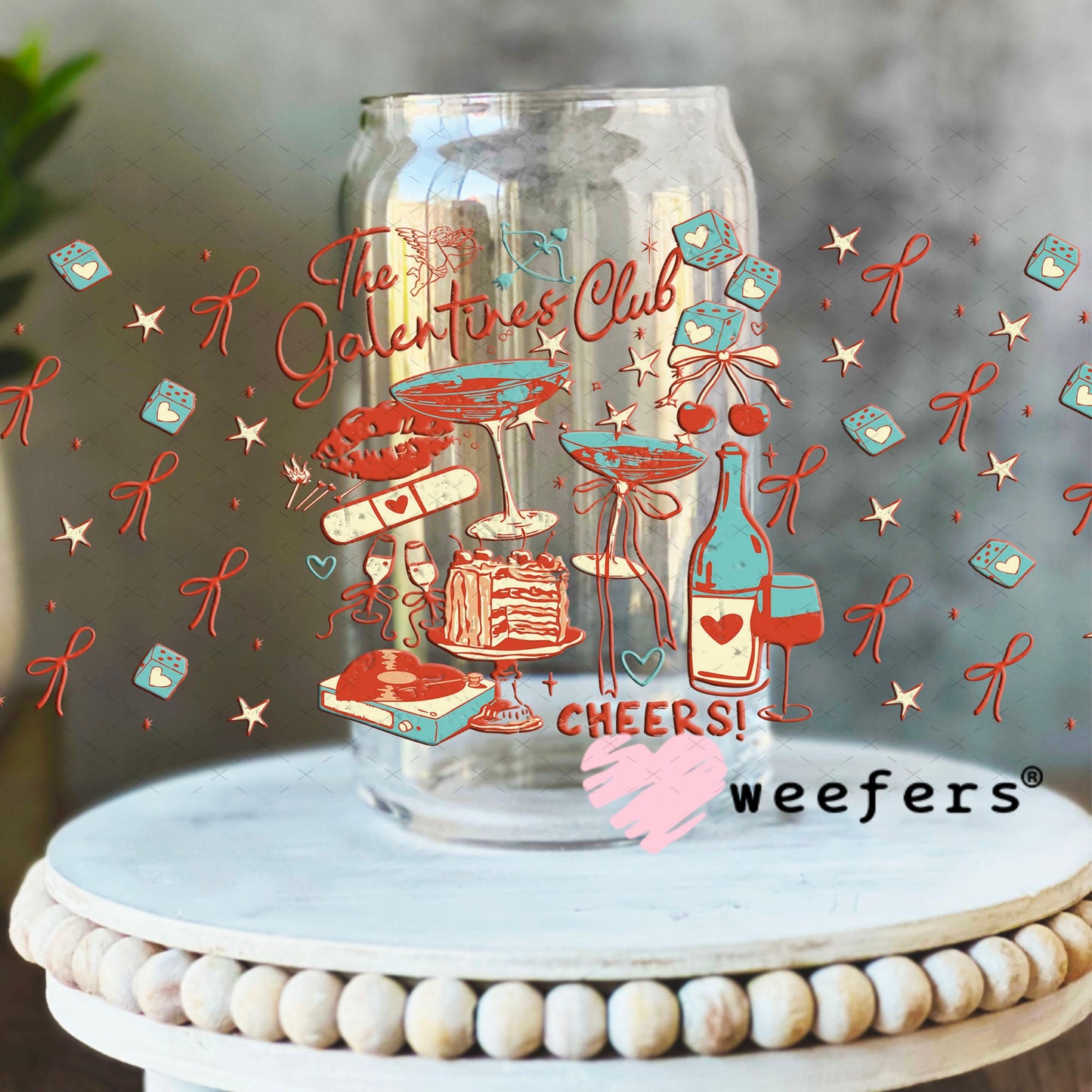 UV DTF Cup Wrap – The Galantine's Club - Weefers Exclusive 16oz Libbey Glass Original Size Cup Wrap Weefers