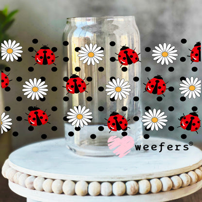 UV DTF Cup Wrap – Ladybugs and flowers