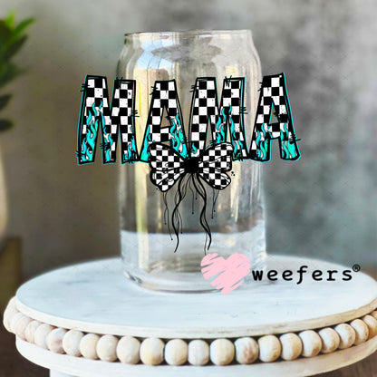 UV DTF Decal - Mama Checkered Teal