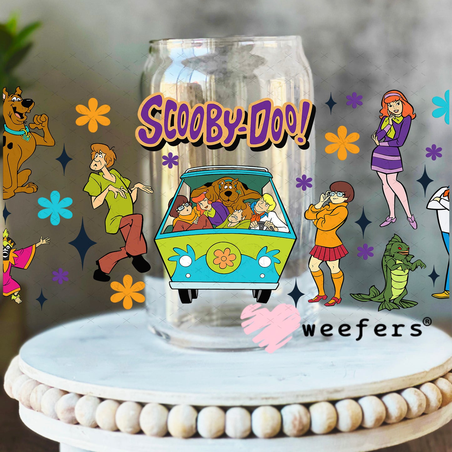 UV DTF Cup Wrap – Dooby 16oz Libbey Glass Original Size Weefers