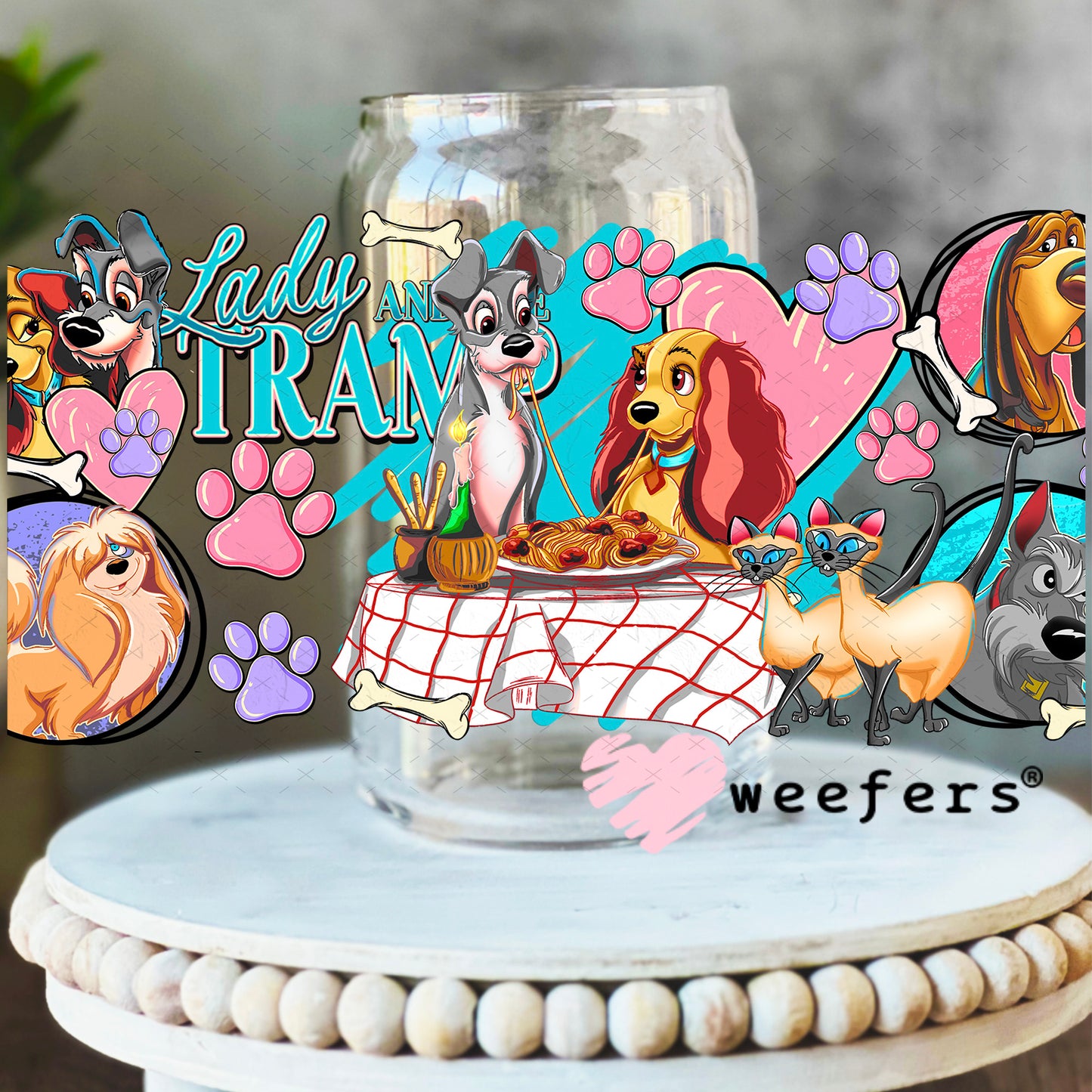 UV DTF Cup Wrap – Lady Tram 16oz Libbey Glass Original Size Weefers