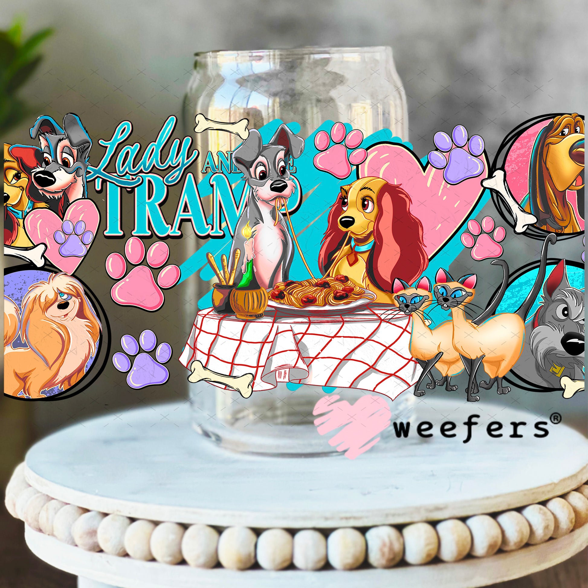 UV DTF Cup Wrap – Lady Tram 16oz Libbey Glass Original Size Weefers