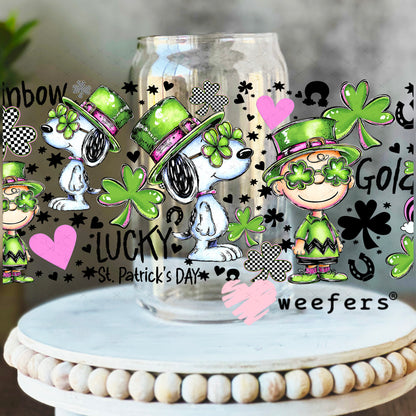 UV DTF Cup Wrap – Snoop St Patty 16oz Libbey Glass Original Size Weefers