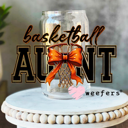 UV DTF Decal - Basketball Aunt 16oz Libbey Glass Original Size Weefers