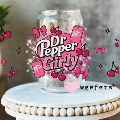 UV DTF Cup Wrap – Dr Pepper Girly 16oz Libbey Glass Original Size Weefers