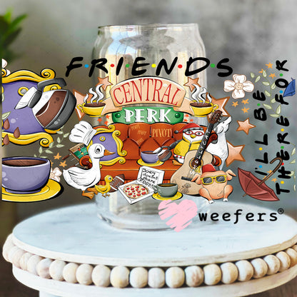 UV DTF Cup Wrap – Friends Central Perk 16oz Libbey Glass Original Size Weefers