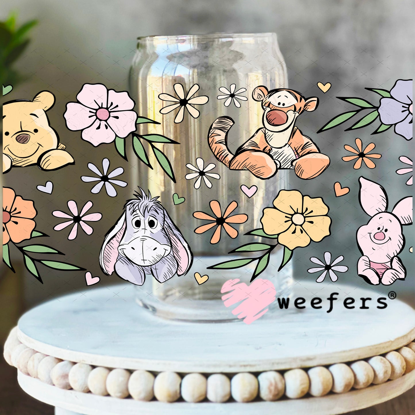 UV DTF Cup Wrap – Pooh Ver 1 16oz Libbey Glass Original Size Weefers
