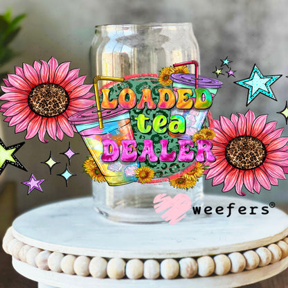 UV DTF Cup Wrap – Loaded Tea Dealer - Weefers® Exclusive 16oz Libbey Glass Original Size Cup Wrap Weefers