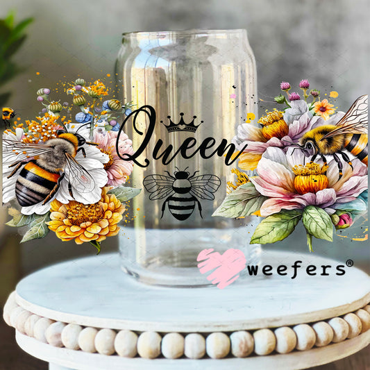 UV DTF Cup Wrap – Queen Bee 16oz Libbey Glass Original Size Weefers