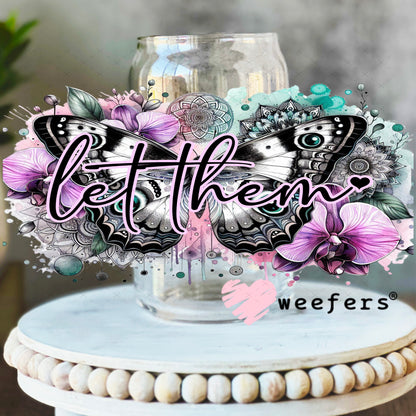 UV DTF Cup Wrap – Purple Let Them 16oz Libbey Glass Original Size Weefers