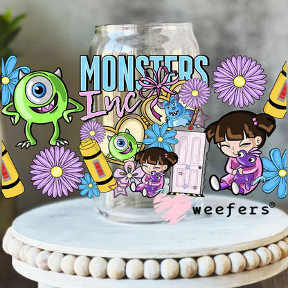 UV DTF Cup Wrap – Monsters Inc 16oz Libbey Glass Original Size Weefers