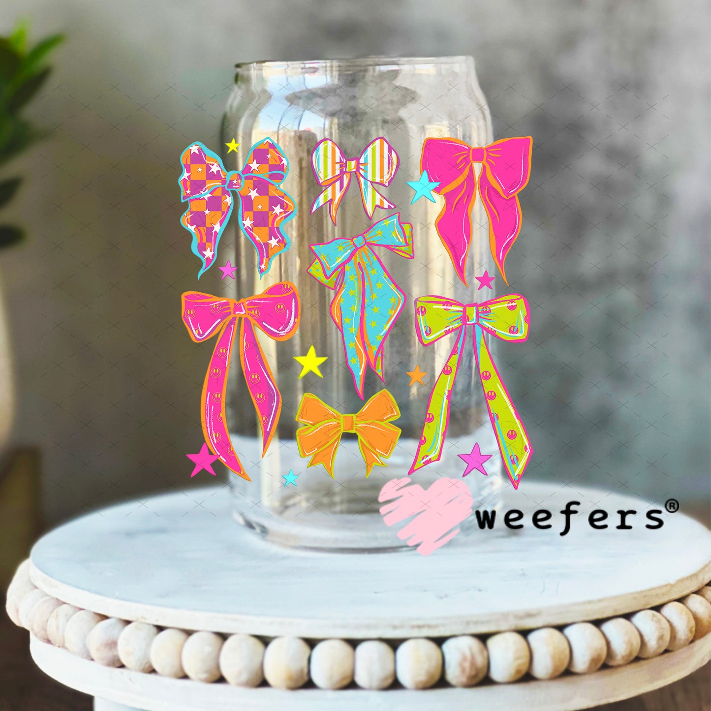 UV DTF Decal - Retro Bright Bows