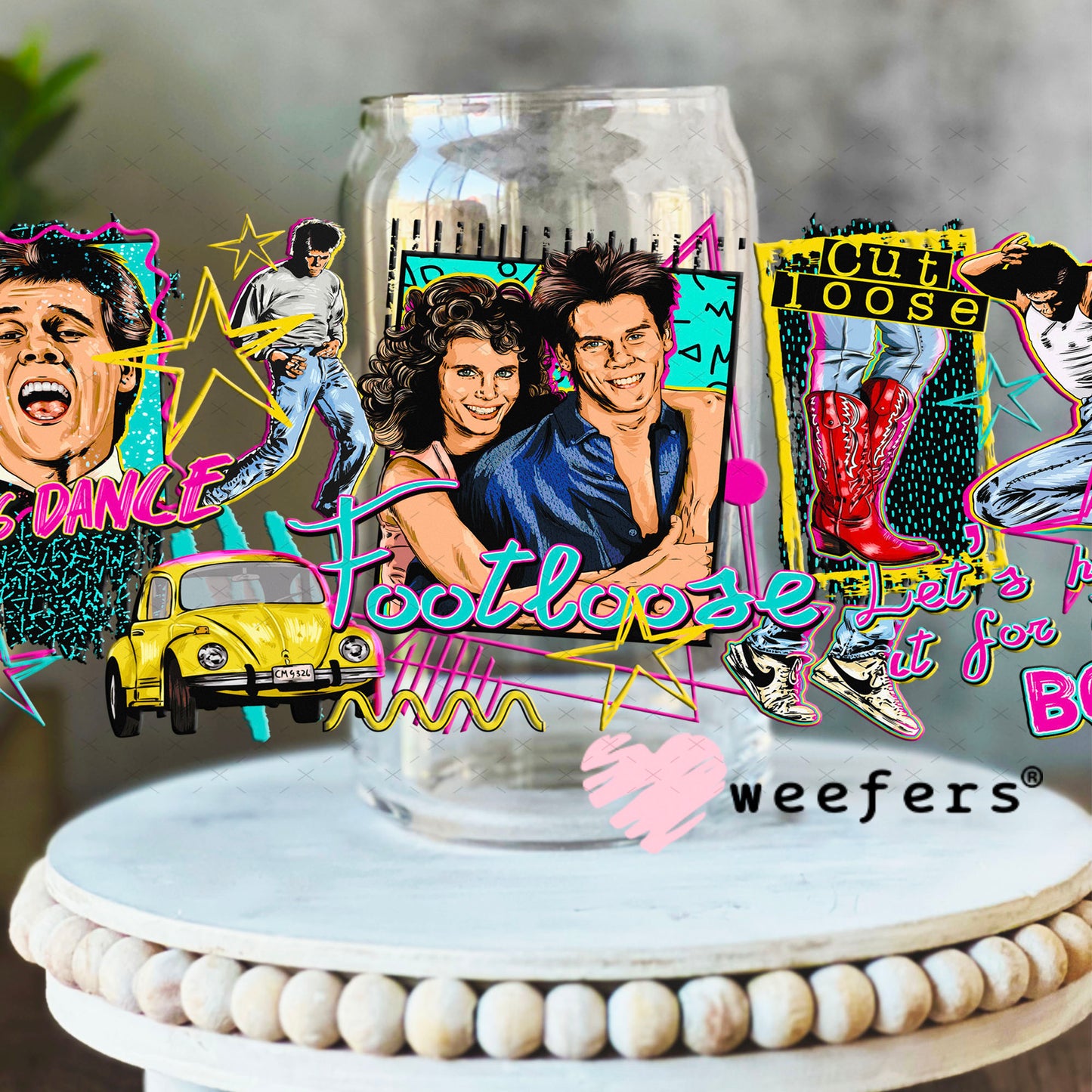 UV DTF Cup Wrap – Loose Foot 16oz Libbey Glass Original Size Weefers