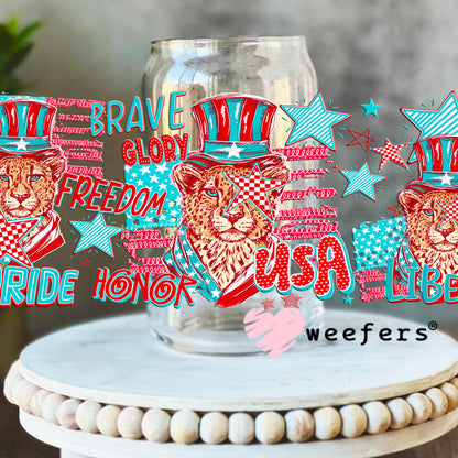 UV DTF Cup Wrap – Freedom USA 16oz Libbey Glass Original Size Weefers