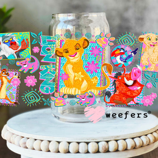 UV DTF Cup Wrap – King of Lions 16oz Libbey Glass Original Size Weefers