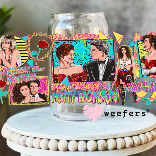 UV DTF Cup Wrap – Pretty Woman 16oz Libbey Glass Original Size Weefers