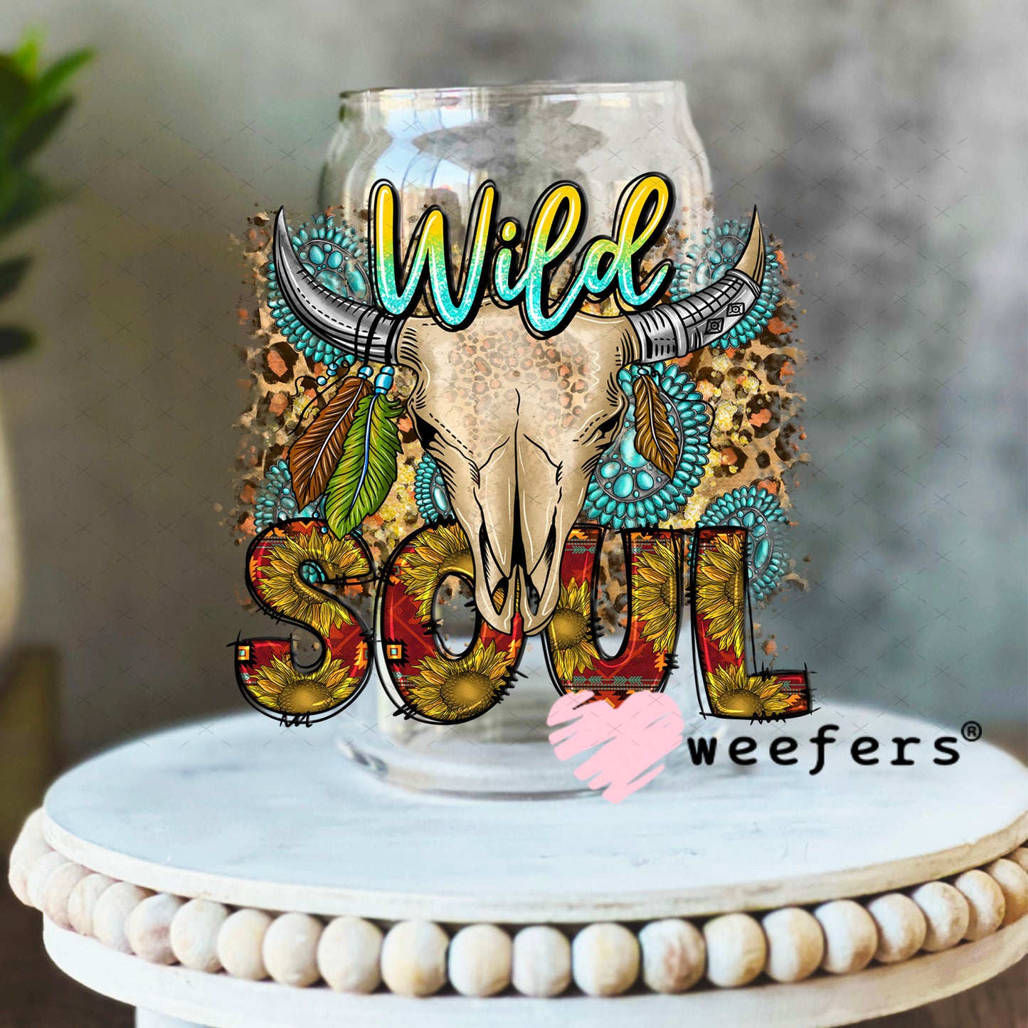 UV DTF Decal - Wild Soul 16oz Libbey Glass Original Size Weefers