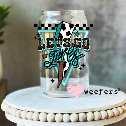 UV DTF Decal - Let's Go Girls 16oz Libbey Glass Original Size Weefers