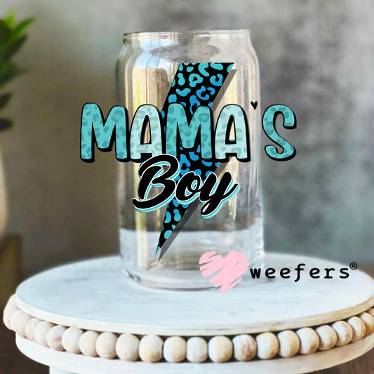UV DTF Decal - Mama's Boy 16oz Libbey Glass Original Size Weefers