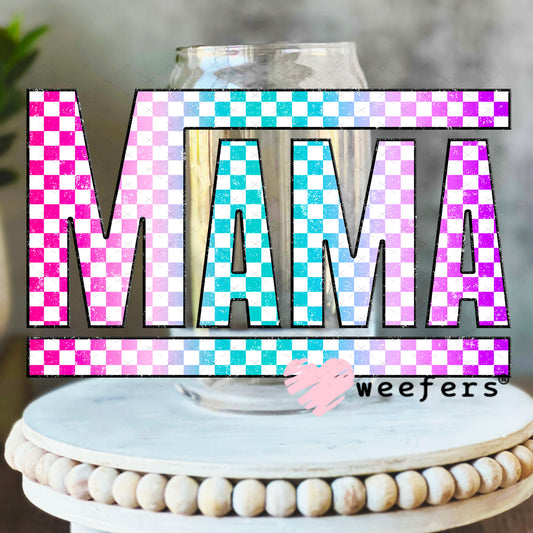 UV DTF Decal - Mama Retro 16oz Libbey Glass Original Size Weefers