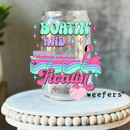 UV DTF Decal - Boatin' and Floatin' 16oz Libbey Glass Original Size Weefers
