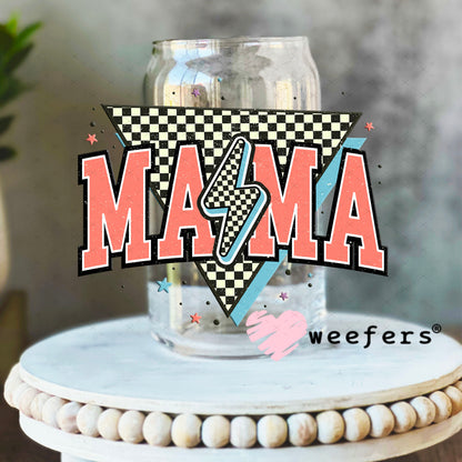 UV DTF Decal - Mama Salmon Lightening Bolt 16oz Libbey Glass Original Size Weefers