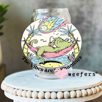 UV DTF Decal - The Vibes are in Shambles 16oz Libbey Glass Original Size Weefers