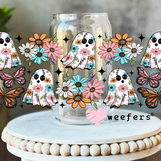 UV DTF Cup Wrap – Spring Ghosts 16oz Libbey Glass Original Size Weefers