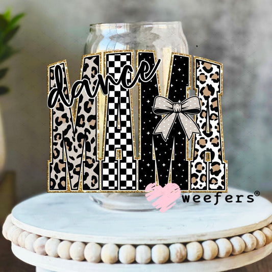 UV DTF Decal - Leopard Dance Mama 16oz Libbey Glass Original Size Weefers