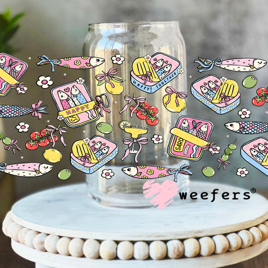 UV DTF Cup Wraps - Coquette Sardines 16oz Libbey Glass Original Size Weefers