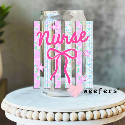 UV DTF Decal - Nurse Coquette 16oz Libbey Glass Original Size Weefers