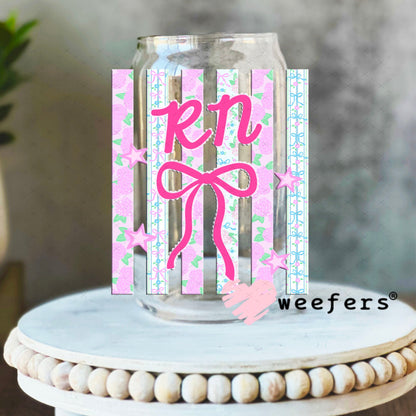 UV DTF Decal - RN Coquette 16oz Libbey Glass Original Size Weefers
