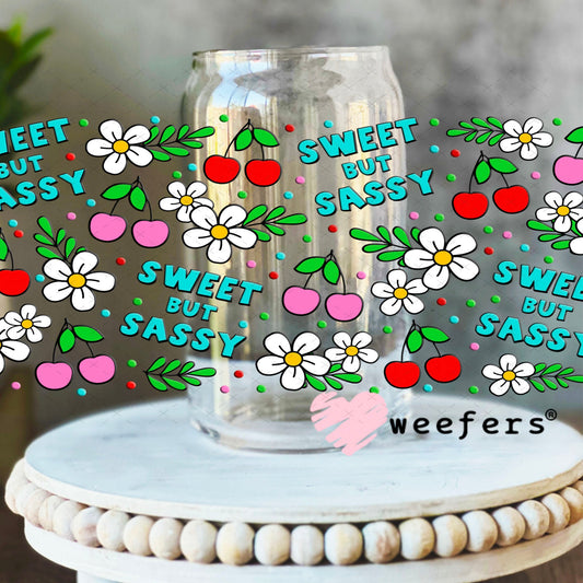 UV DTF Cup Wraps - Sweet but Sassy 16oz Libbey Glass Original Size Weefers