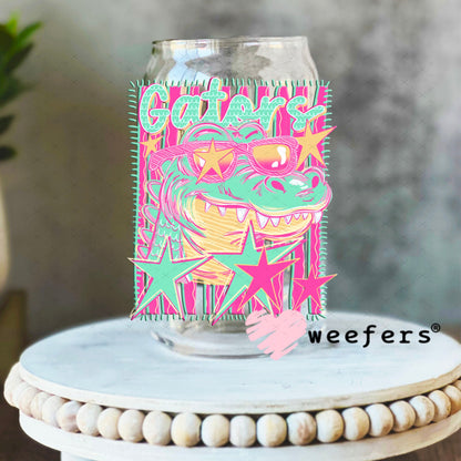 UV DTF Decal - Gators Colorful Mascot 16oz Libbey Glass Original Size Weefers