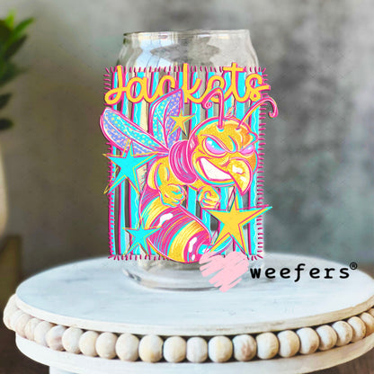 UV DTF Decal - Jackets Colorful Mascot 16oz Libbey Glass Original Size Weefers