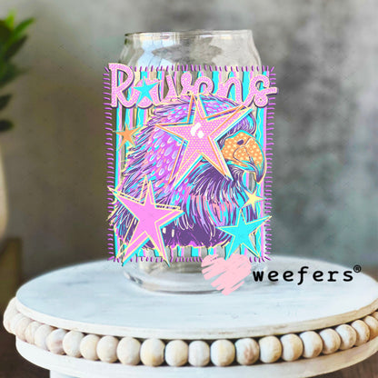 UV DTF Decal - Ravens Colorful Mascot 16oz Libbey Glass Original Size Weefers