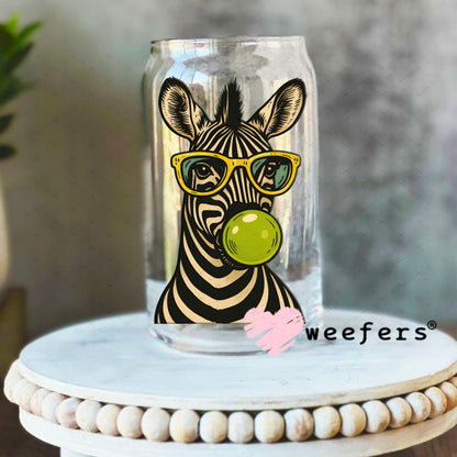 UV DTF Decal - Bubble Zebra 16oz Libbey Glass Original Size Weefers