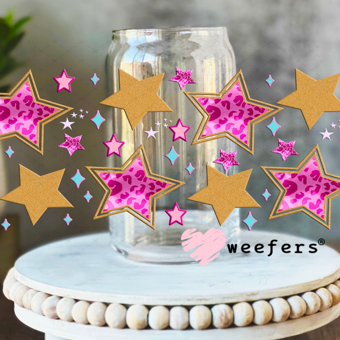 UV DTF Cup Wraps - Delulu is the Solulu Sidekick - Weefers® Exclusive 16oz Libbey Glass Original Size Cup Wrap Weefers