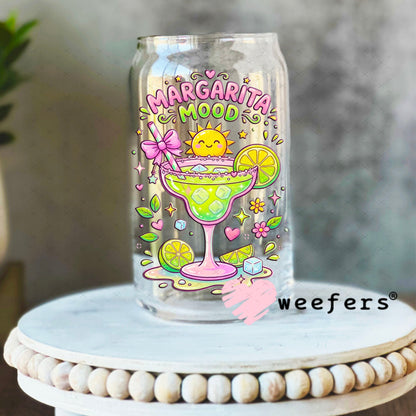 UV DTF Decal - Margarita Mood 16oz Libbey Glass Original Size Weefers