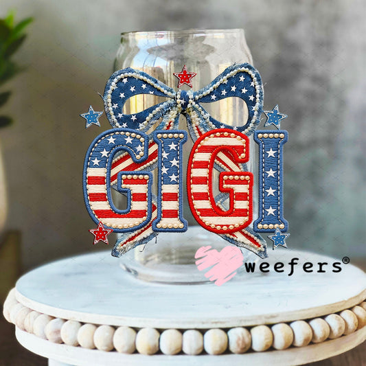 UV DTF Decal - Gigi USA 16oz Libbey Glass Original Size Weefers