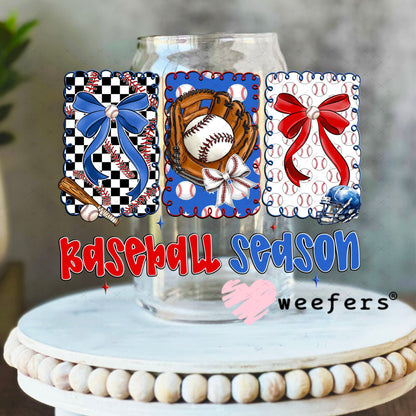 UV DTF Decal - Baseball Season 16oz Libbey Glass Original Size Weefers