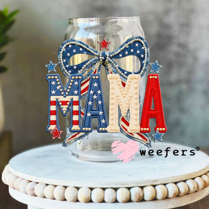 UV DTF Decal - Mama USA 16oz Libbey Glass Original Size Weefers
