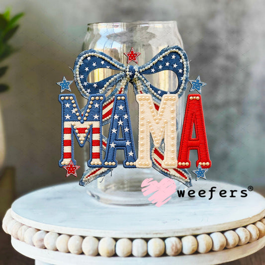 UV DTF Decal - Mama USA 16oz Libbey Glass Original Size Weefers