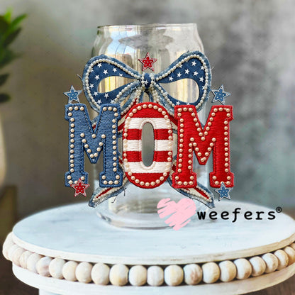 UV DTF Decal - Mom USA 16oz Libbey Glass Original Size Weefers