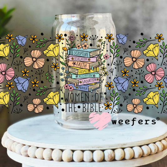 UV DTF Cup Wraps - Women of the Bible 16oz Libbey Glass Original Size Weefers