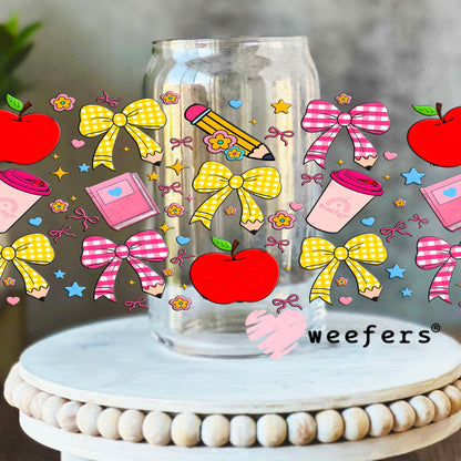 UV DTF Cup Wraps - Teacher Favorite Things 16oz Libbey Glass Original Size Weefers